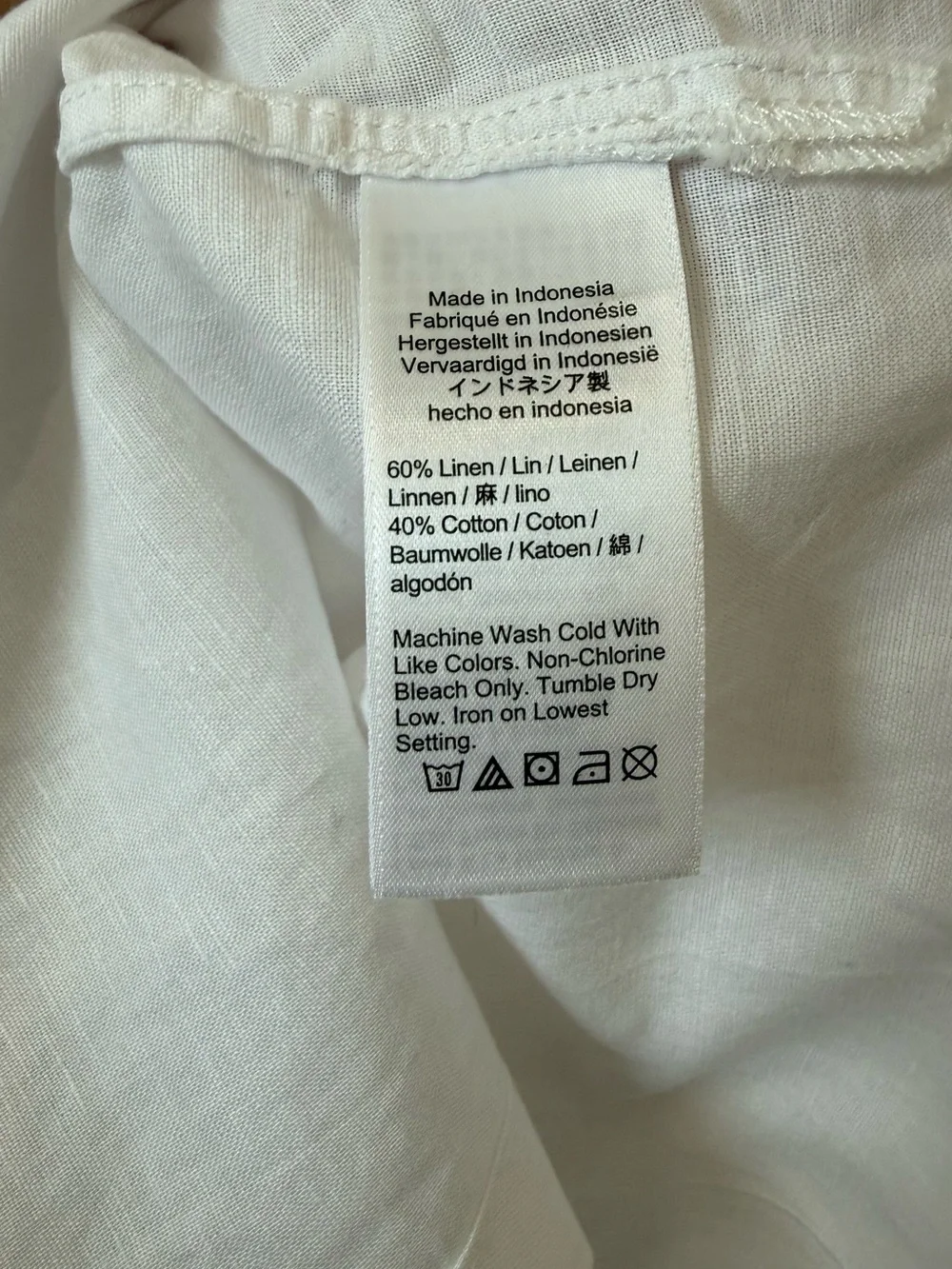 NWT J.CREW Linen Cotton Blend Beach Shirt In White Size M